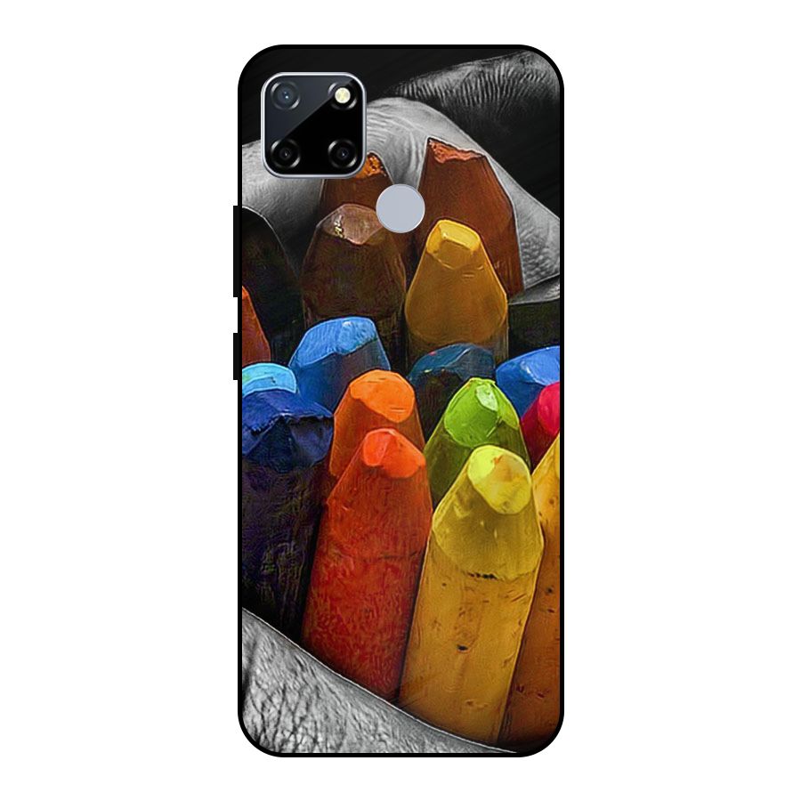 Crayons Beautiful Metal Back Case for Realme Narzo 20