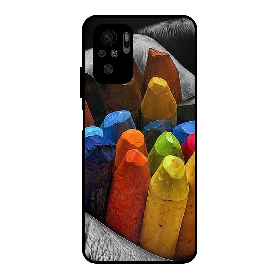 Crayons Beautiful Metal Back Case for Redmi Note 11 SE