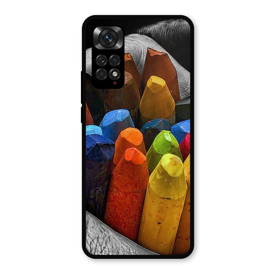 Crayons Beautiful Metal Back Case for Redmi Note 11s