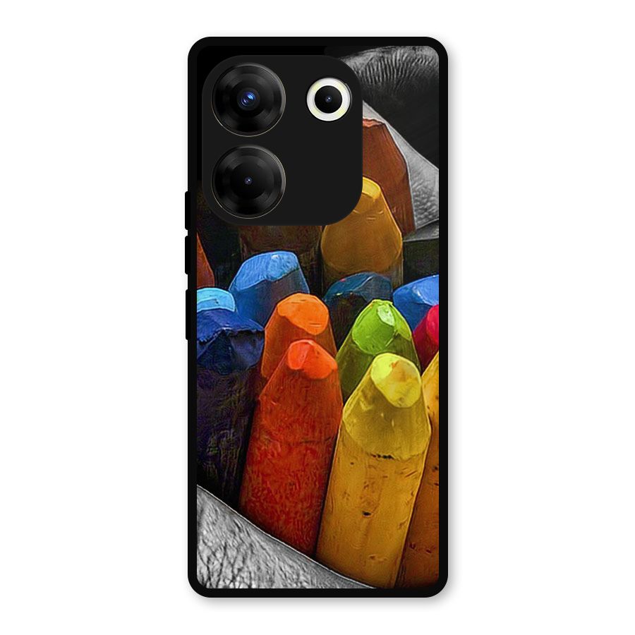 Crayons Beautiful Metal Back Case for Tecno Camon 20