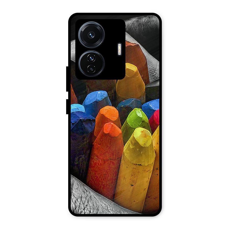 Crayons Beautiful Metal Back Case for Vivo T1 Pro