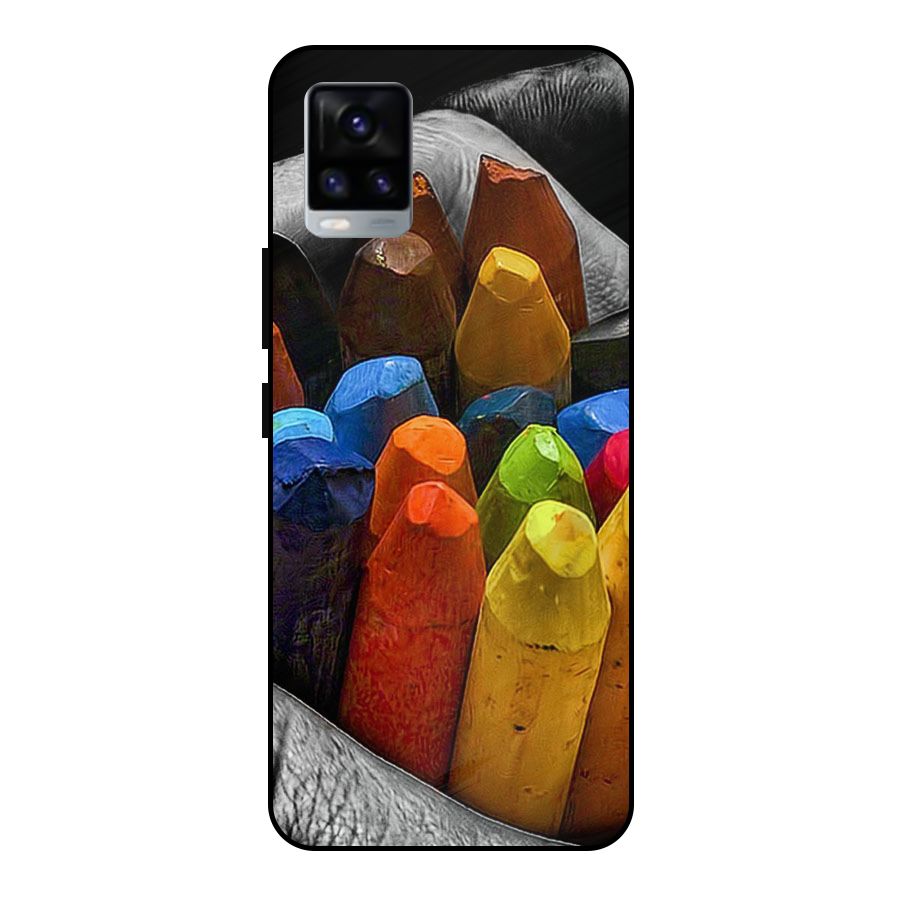 Crayons Beautiful Metal Back Case for Vivo V20