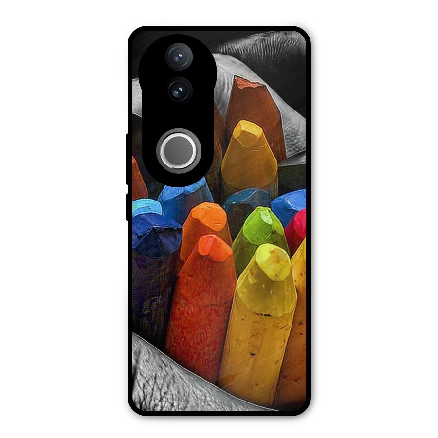 Crayons Beautiful Metal Back Case for Vivo V50e