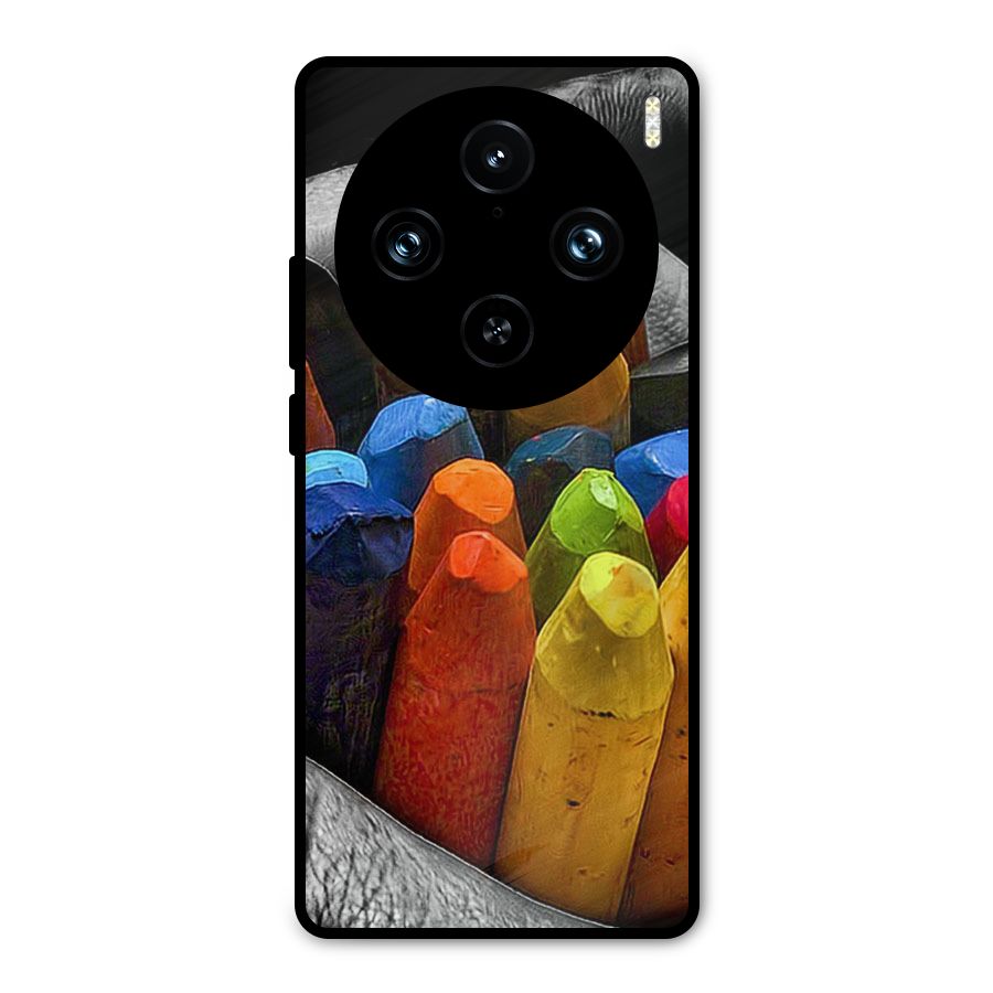 Crayons Beautiful Metal Back Case for Vivo X100 Pro