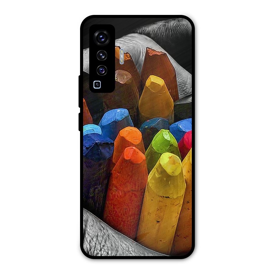 Crayons Beautiful Metal Back Case for Vivo X50