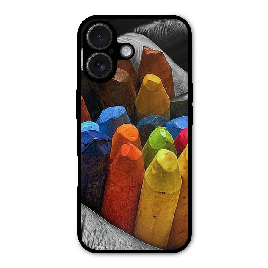 Crayons Beautiful Metal Back Case for iPhone 16