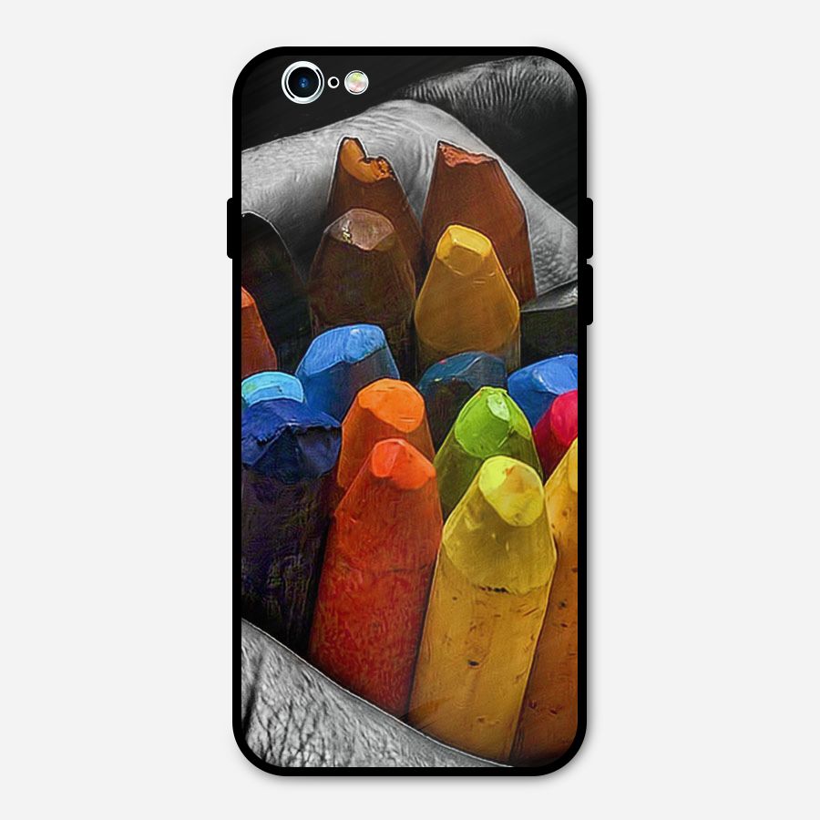 Crayons Beautiful Metal Back Case for iPhone 6 6s