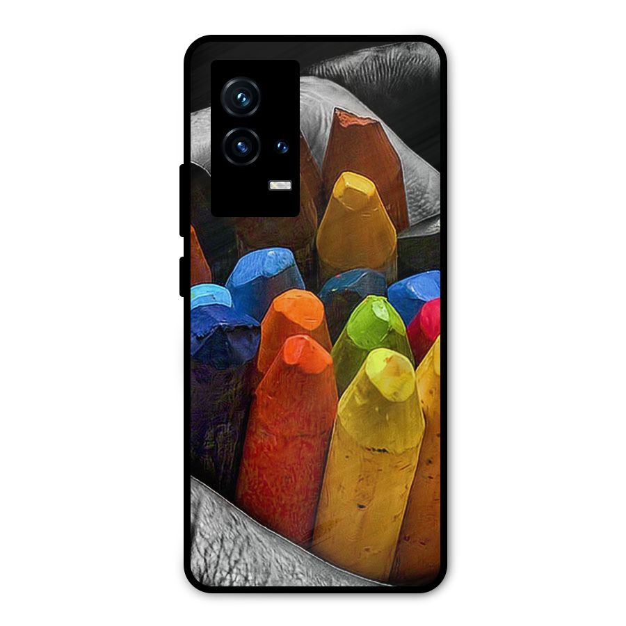 Crayons Beautiful Metal Back Case for iQOO 9 5G