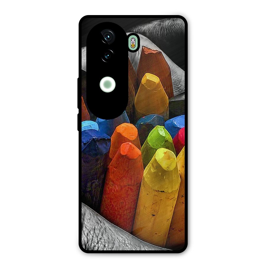 Crayons Beautiful Metal Back Case for iQOO Z9s