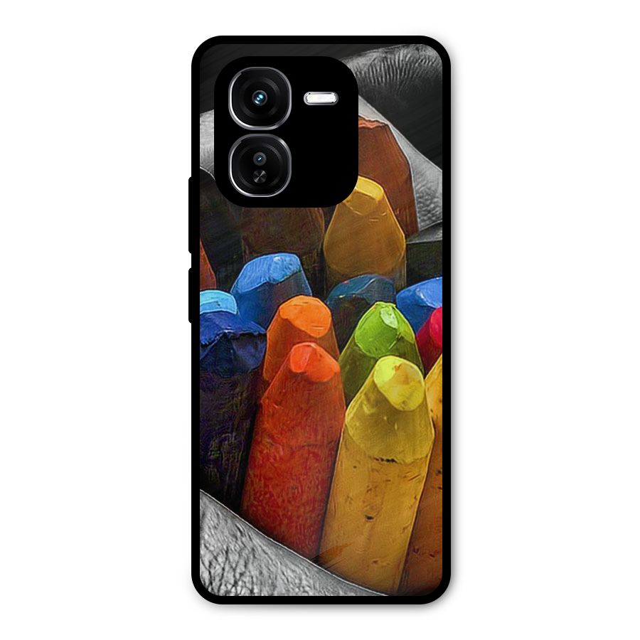Crayons Beautiful Metal Back Case for iQOO Z9x