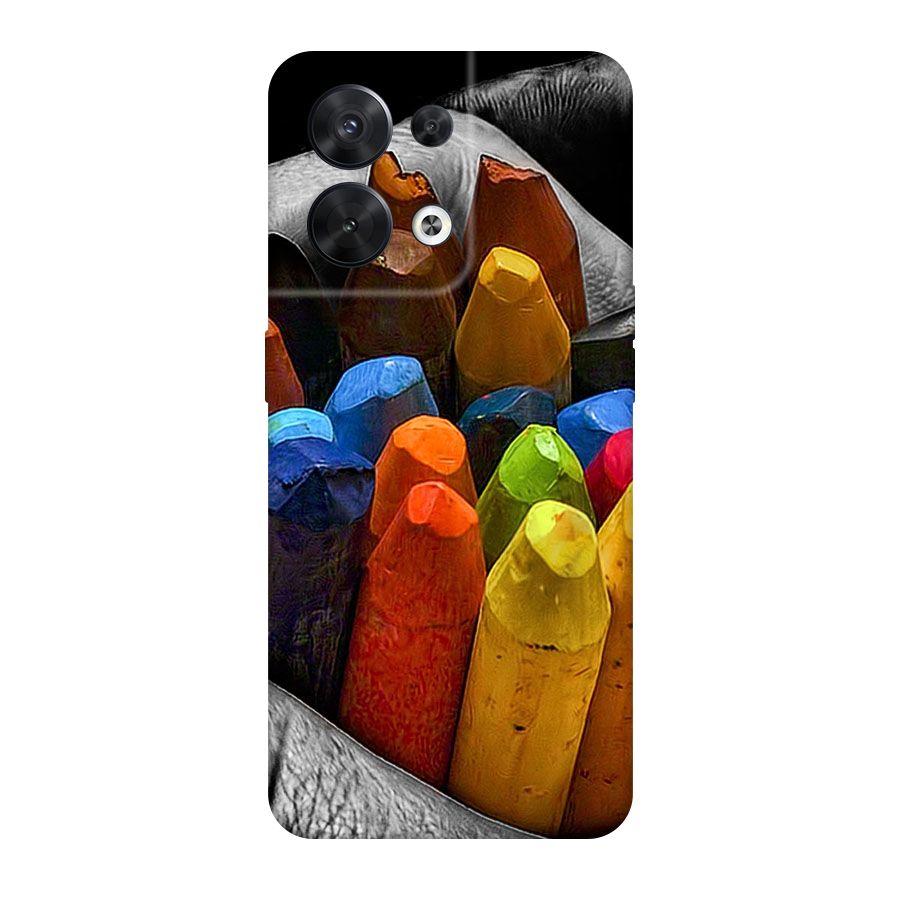 Crayons Beautiful Original Polycarbonate Back Case for Oppo Reno8 5G