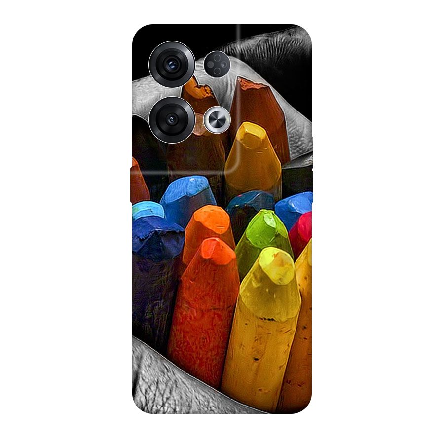 Crayons Beautiful Original Polycarbonate Back Case for Oppo Reno8 Pro 5G
