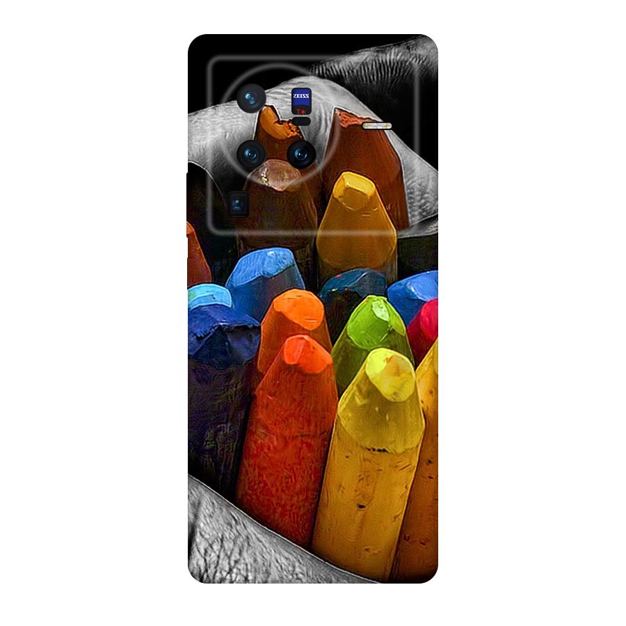 Crayons Beautiful Original Polycarbonate Back Case for Vivo X80