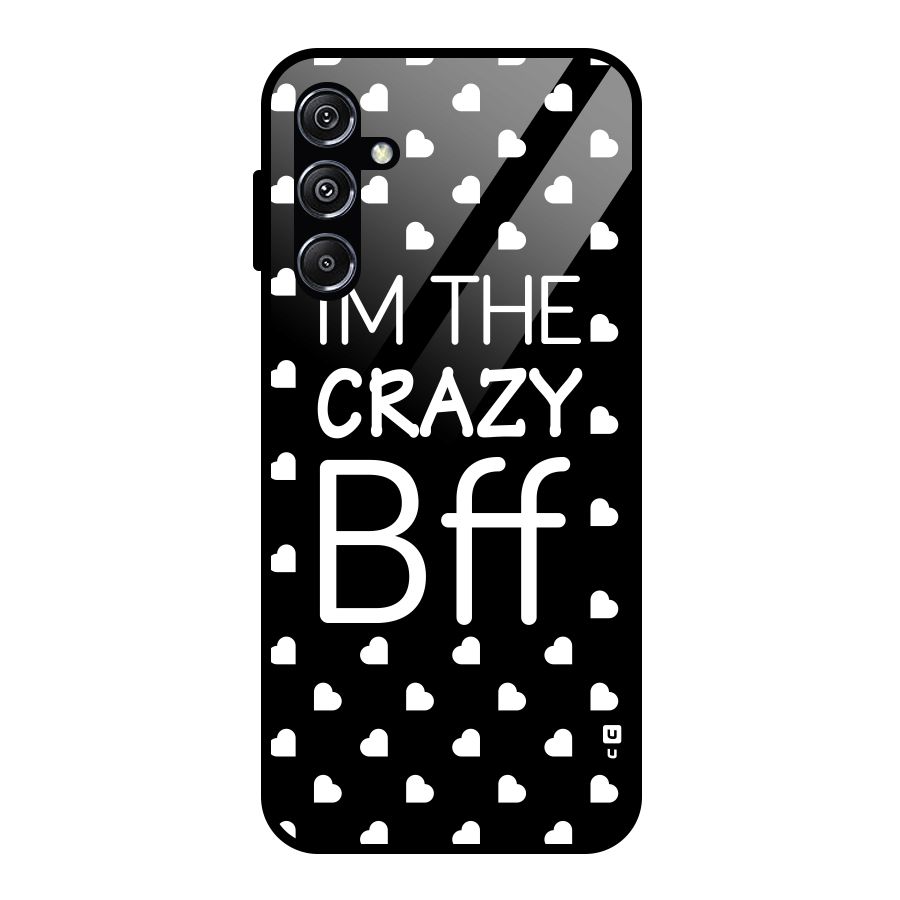 Crazy Bff Glass Back Case for Galaxy M34 5G