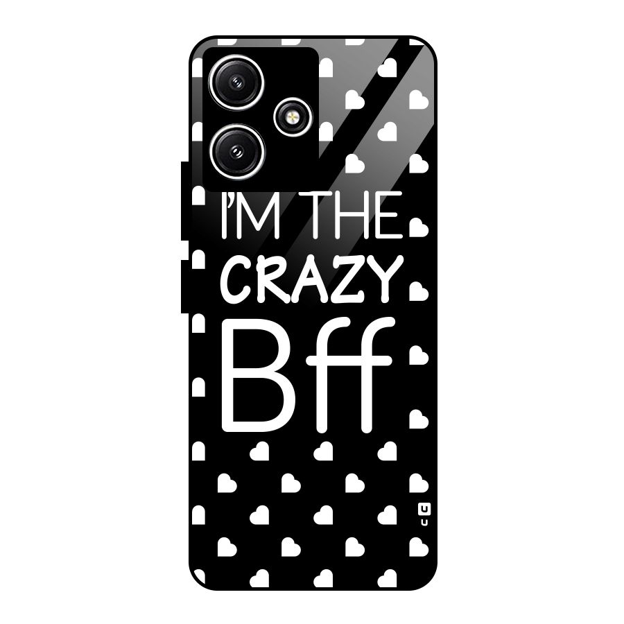 Crazy Bff Glass Back Case for Poco M6 Pro