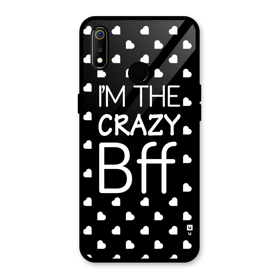 Crazy Bff Glass Back Case for Realme 3i