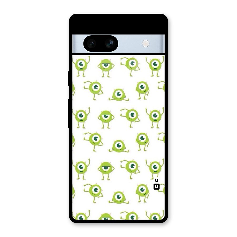 Crazy Green Maniac Glass Back Case for Google Pixel 7a