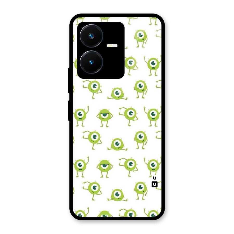 Crazy Green Maniac Glass Back Case for Vivo Y22s