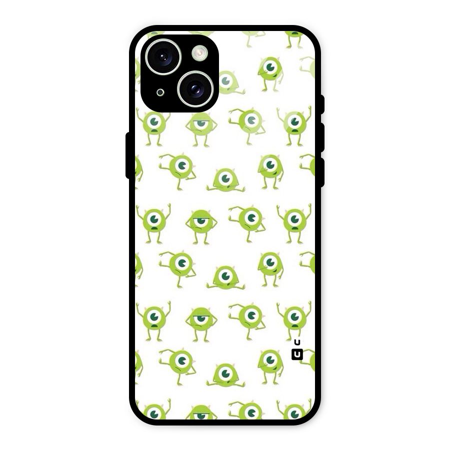Crazy Green Maniac Glass Back Case for iPhone 15 Plus