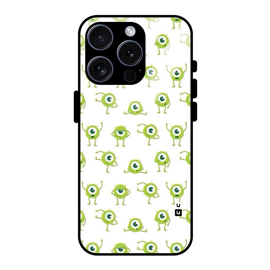 Crazy Green Maniac Glass Back Case for iPhone 15 Pro