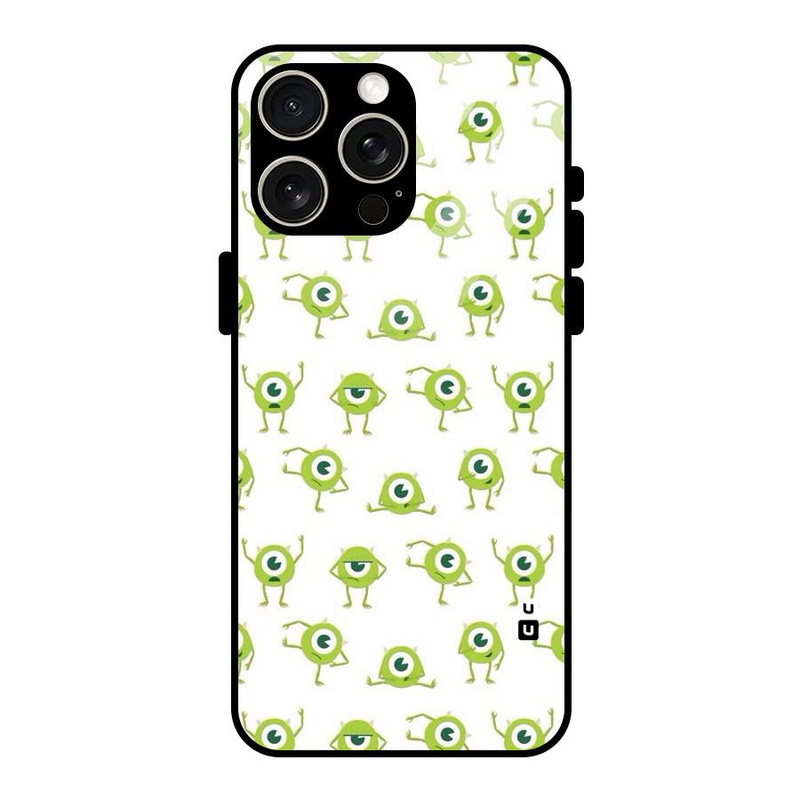 Crazy Green Maniac Glass Back Case for iPhone 15 Pro Max