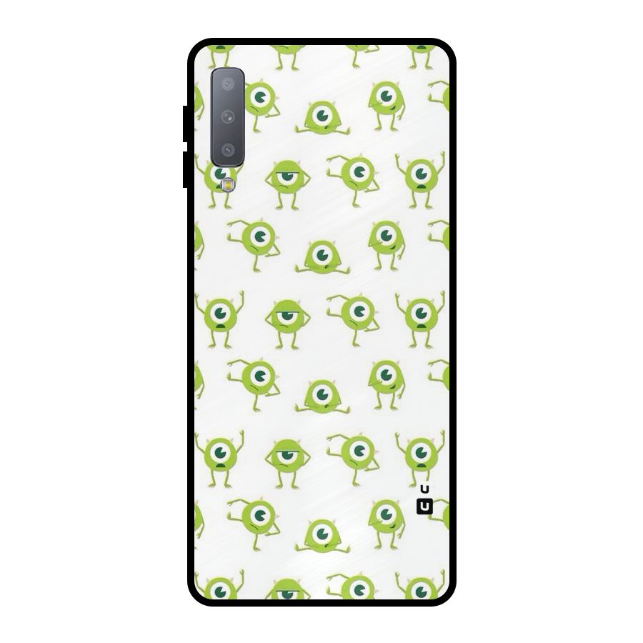 Crazy Green Maniac Metal Back Case for Galaxy A7 (2018)