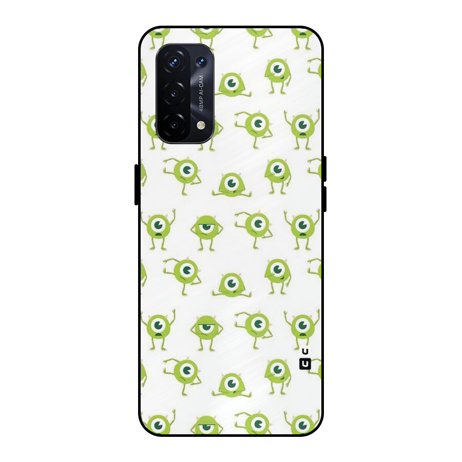 Crazy Green Maniac Metal Back Case for Oppo A74 5G