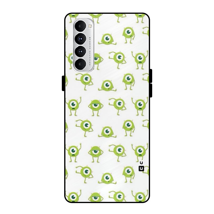 Crazy Green Maniac Metal Back Case for Oppo Reno4 Pro