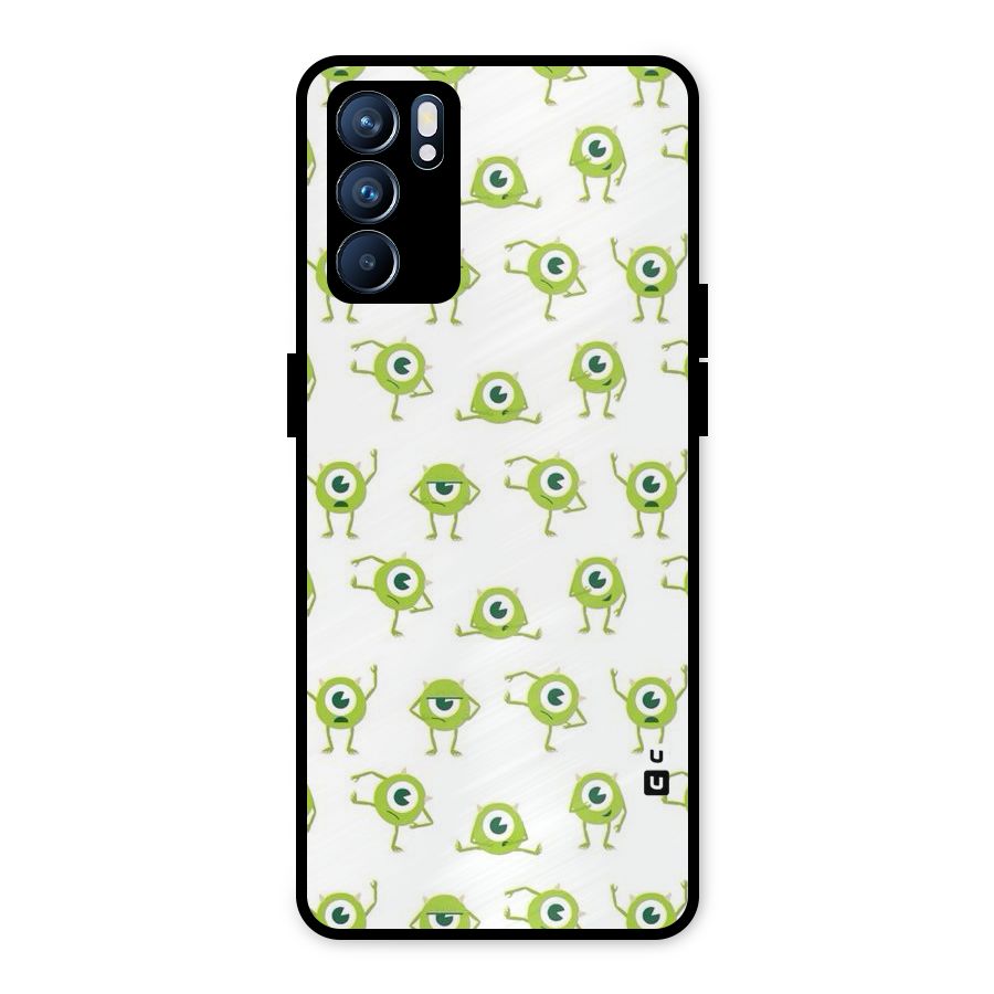 Crazy Green Maniac Metal Back Case for Oppo Reno6 5G