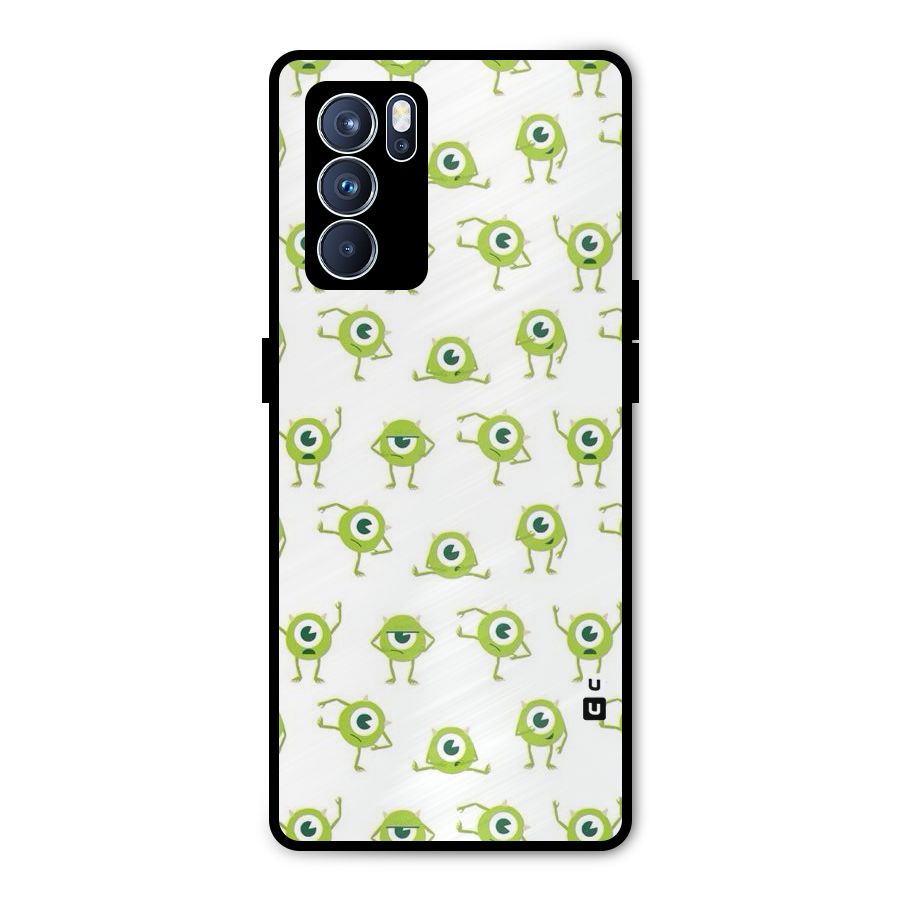 Crazy Green Maniac Metal Back Case for Oppo Reno6 Pro 5G