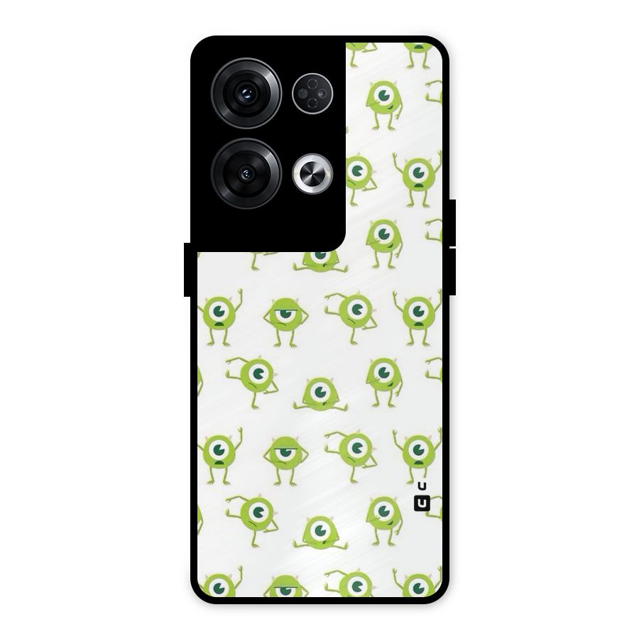 Crazy Green Maniac Metal Back Case for Oppo Reno8 Pro 5G