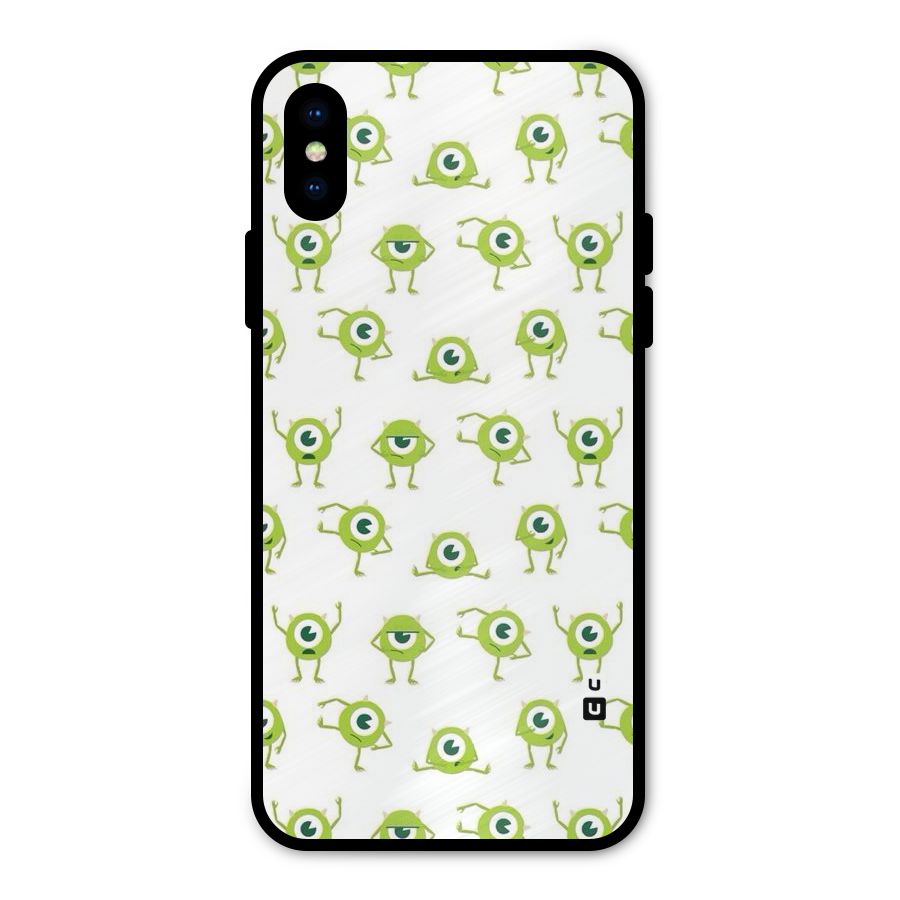 Crazy Green Maniac Metal Back Case for iPhone X