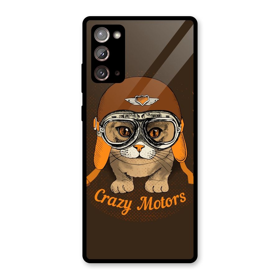 Crazy cat Glass Back Case for Galaxy Note 20