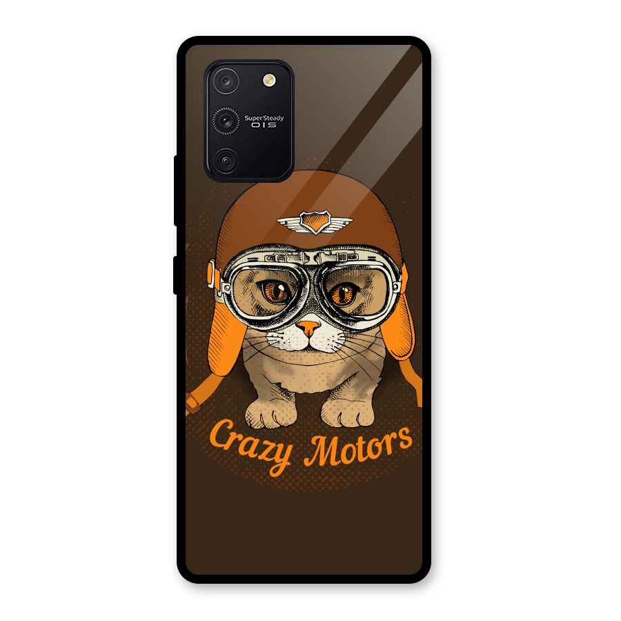 Crazy cat Glass Back Case for Galaxy S10 Lite