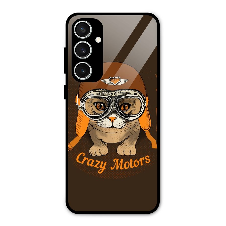 Crazy cat Glass Back Case for Galaxy S23 FE