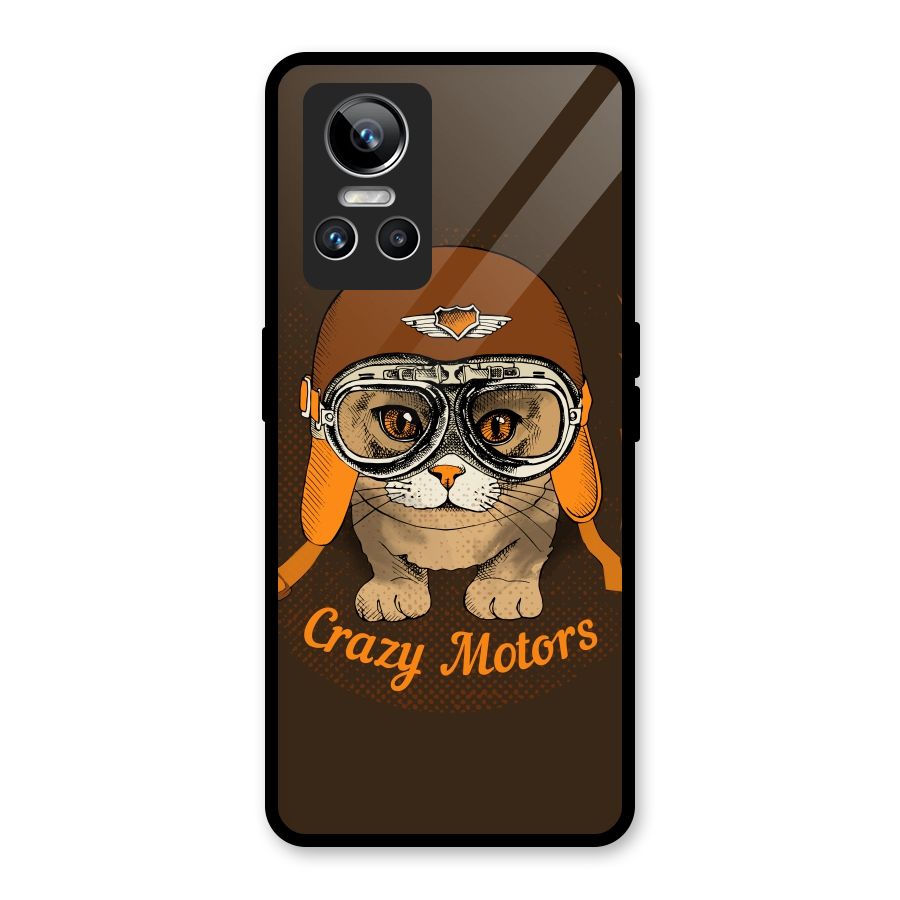 Crazy cat Glass Back Case for Realme GT Neo 3
