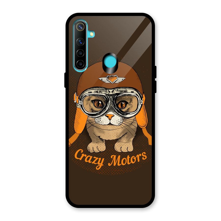 Crazy cat Glass Back Case for Realme Narzo 10