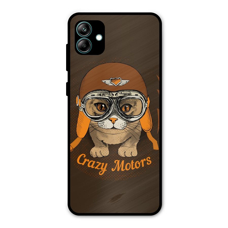 Crazy cat Metal Back Case for Galaxy A04