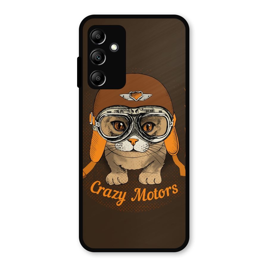 Crazy cat Metal Back Case for Galaxy A14 5G