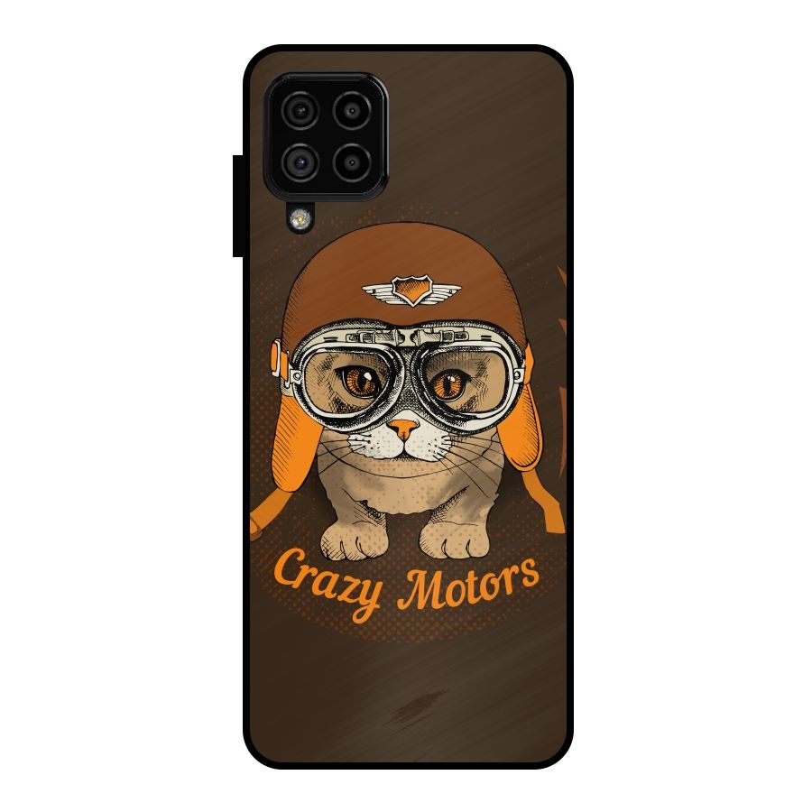 Crazy cat Metal Back Case for Galaxy A22 4G