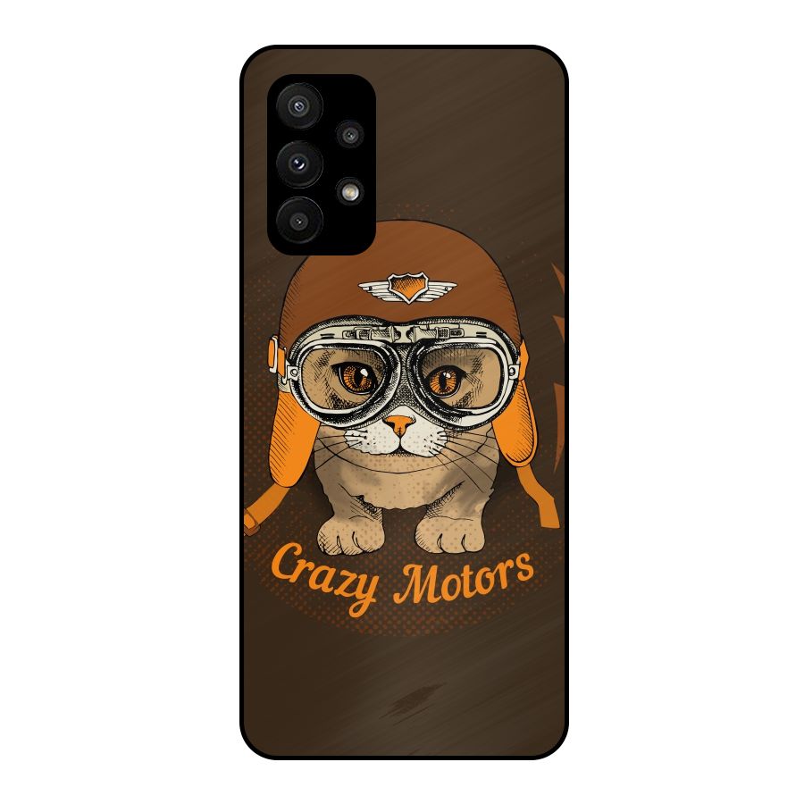 Crazy cat Metal Back Case for Galaxy A23