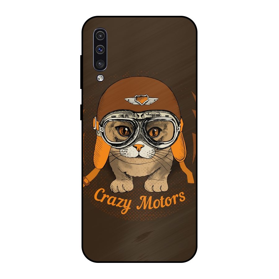 Crazy cat Metal Back Case for Galaxy A30s