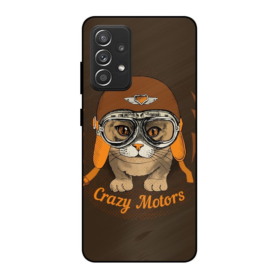 Crazy cat Metal Back Case for Galaxy A52s 5G
