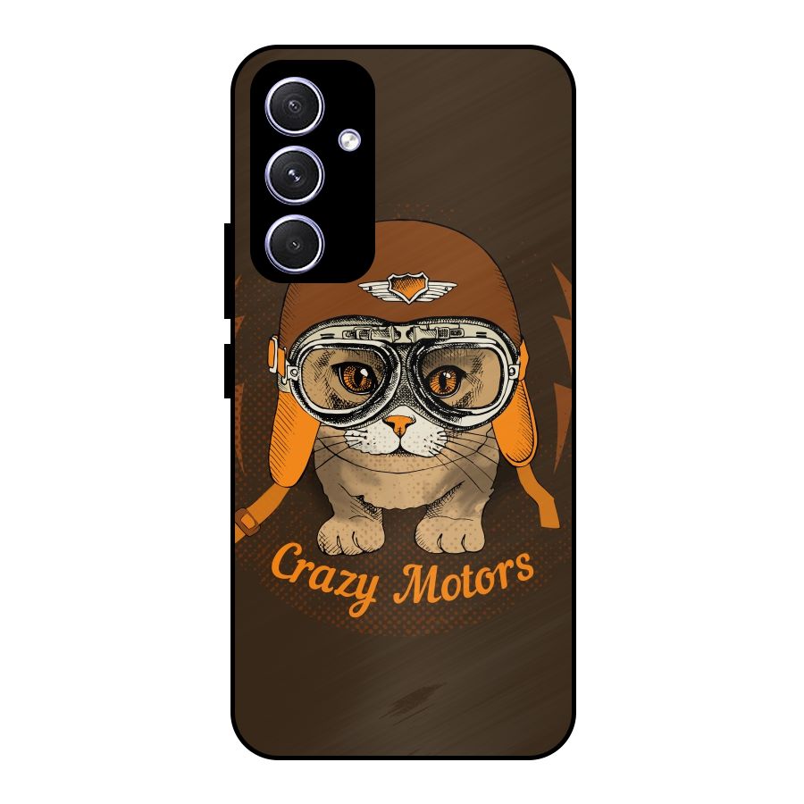 Crazy cat Metal Back Case for Galaxy A54