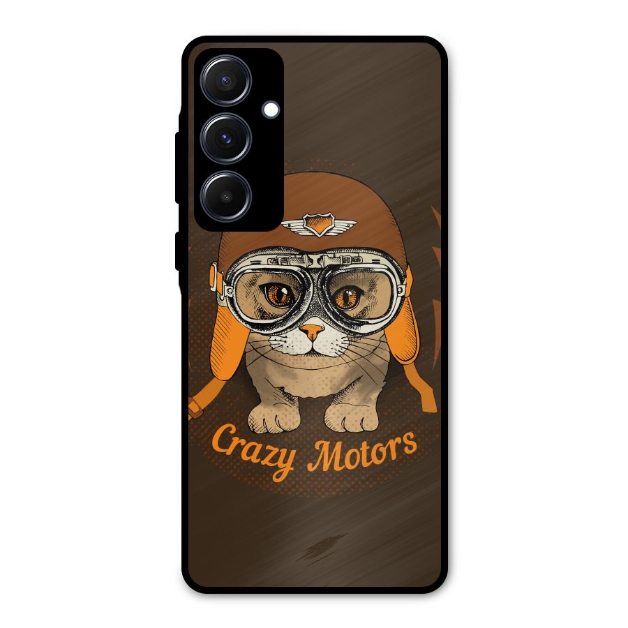 Crazy cat Metal Back Case for Galaxy A55