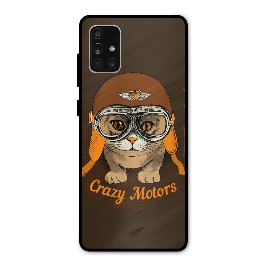Crazy cat Metal Back Case for Galaxy A71