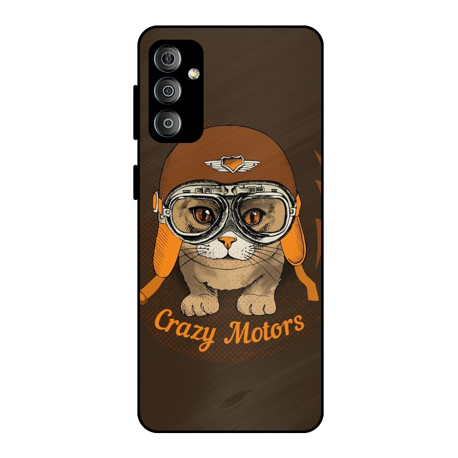 Crazy cat Metal Back Case for Galaxy F23