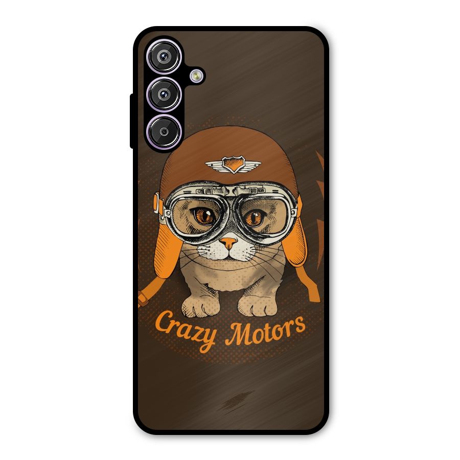 Crazy cat Metal Back Case for Galaxy M15