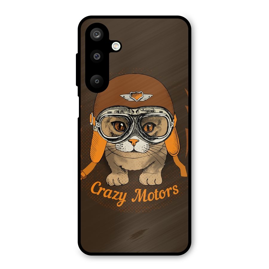 Crazy cat Metal Back Case for Galaxy M16
