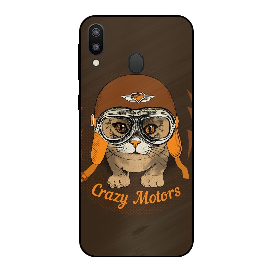 Crazy cat Metal Back Case for Galaxy M20
